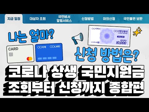 ☆국민지원금 총정리☆ 신청부터 지급까지 한 번에 확인하세요!