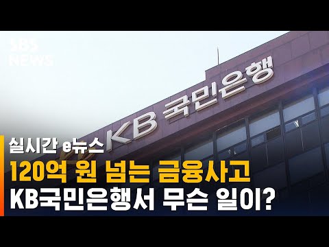 120억 원 넘는 금융 사고...KB국민은행서 무슨 일이? / SBS / 실시간 e뉴스