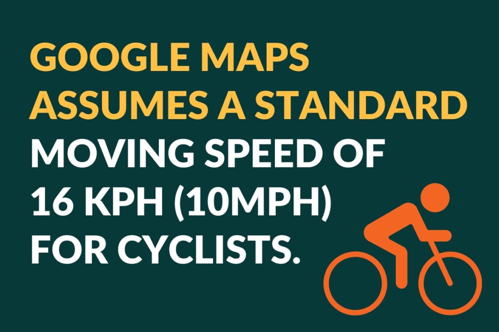 google maps biking speed